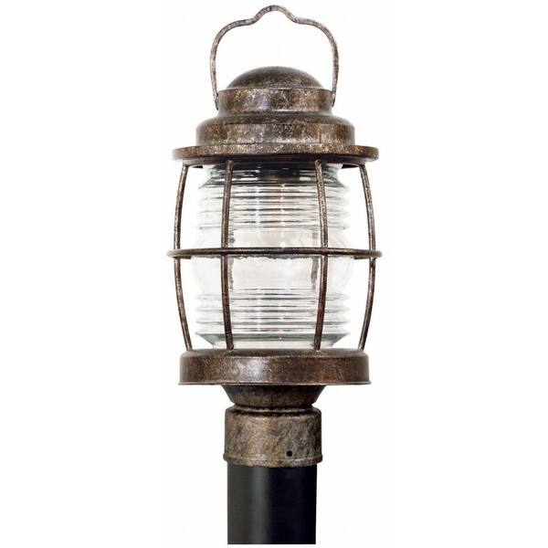 Kenroy Home Beacon 1-Light 18 in. Flint Post Lantern