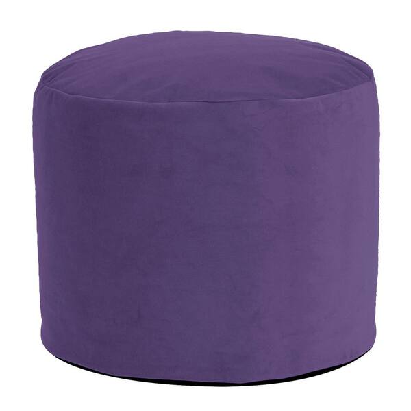 Unbranded Tall Pouf Bella Eggplant Purple Ottoman