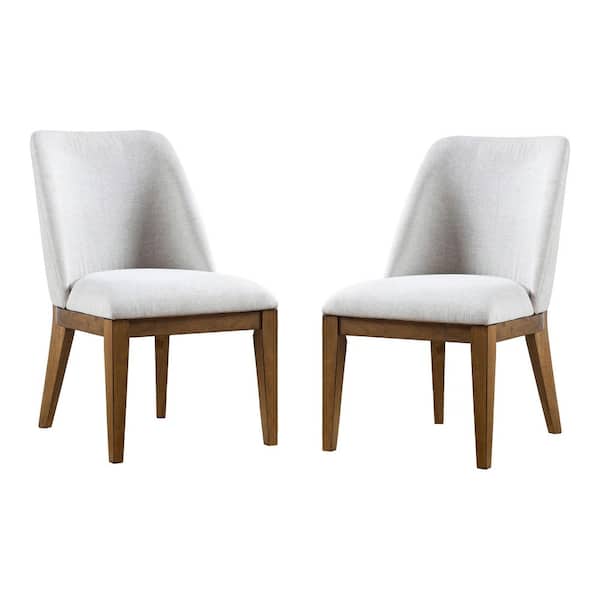 Copell White Fabric Side Chair (Set of 2)