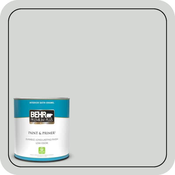 BEHR PREMIUM PLUS 1 qt. #MQ3-22 Curio Satin Enamel Low Odor Interior Paint & Primer