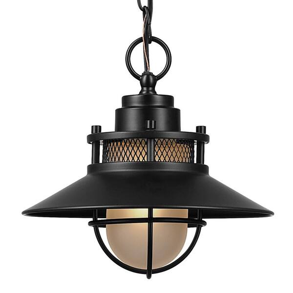 Globe Electric Liam Matte Black Hanging Outdoor Pendant 44166 The Home Depot Globe Electric Liam Matte Black Hanging, Globe Electric Outdoor Pendant Light