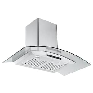 GCL636 36 in. Convertible Wall Mounted Range Hood in Stainless Steel with Night Light Feature