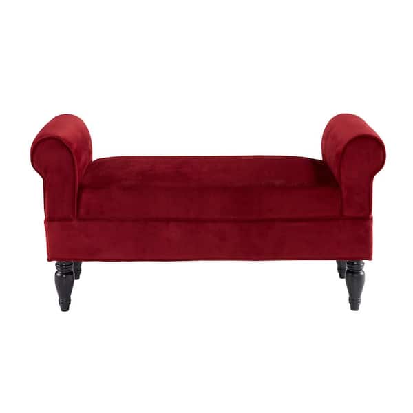 Linon Home Decor Lillian Berry 45.13 in. Bedroom Bench Without Back