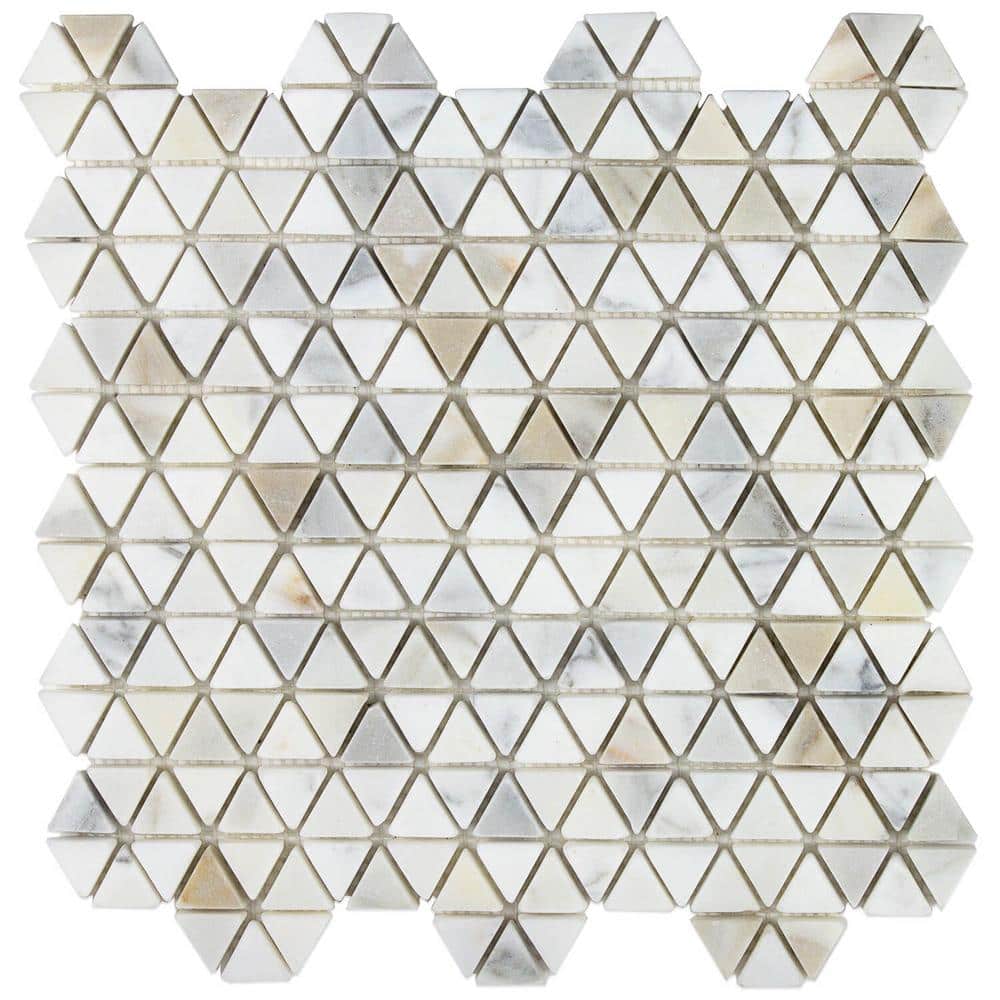 Calacatta Matte Marble Stone 4 in. x 8 in. Mosaic Wall Tile Sample price history on PriceWatchPro