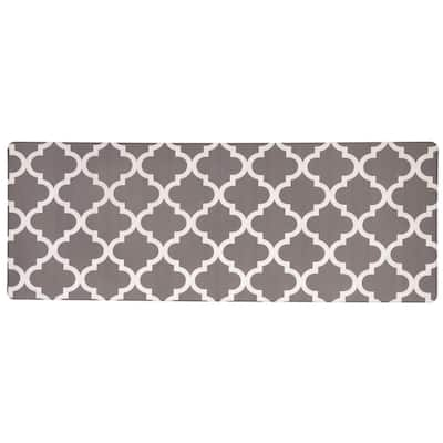 ALLINHOMIE Moroccan Trellis Brown 17 in. x 30 in. Comfort Anti-Fatigue  Kitchen Mat WF-C21037A-77 - The Home Depot