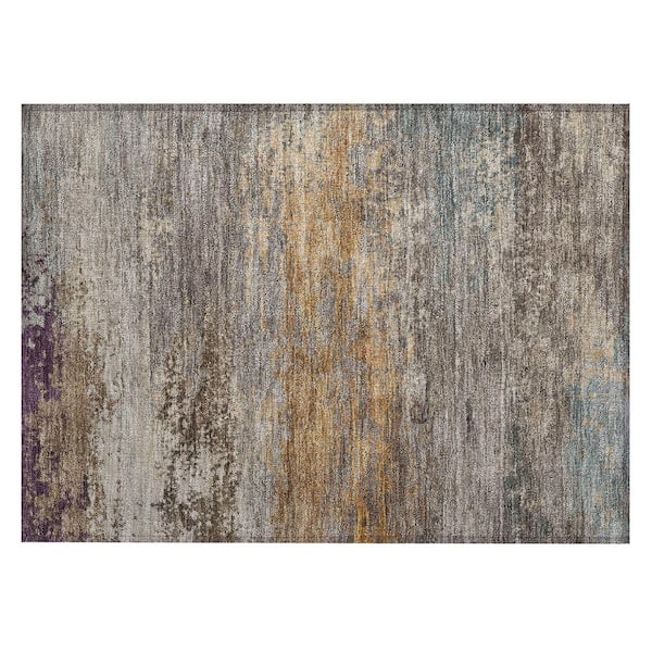 Chantille Machine Washable Indoor/Outdoor Abstract ACN2071 Brown 1 ft. 8 in. x 2 ft. 6 in. Accent Rug