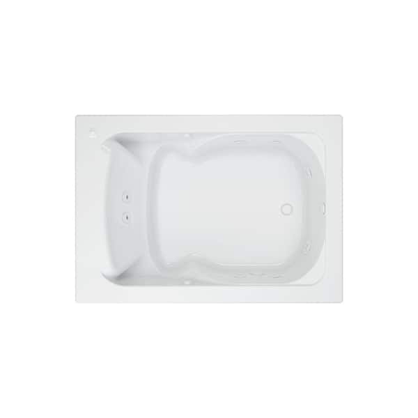 American Standard Evolution 60 in. x 36 in. Whirlpool Tub with EverClean Reversible Drain in White