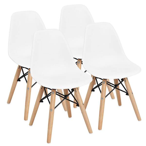 Costway White Mini-sized DSW Dining Chair (Set of 4)