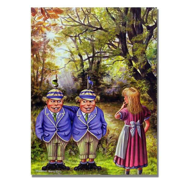 Trademark Fine Art 24 in. x 32 in. Tweedle Dum and Tweedle Dee,1999 Canvas Art-DISCONTINUED