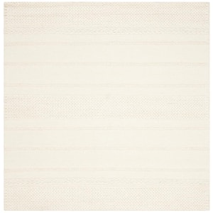 Natura Natural 8 ft. x 8 ft. Square Striped Area Rug
