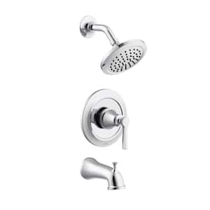 Northerly Single Handle 1-Spray Tub and Shower Trim Kit 1.75 GPM with Treysta Cartridge in Chrome