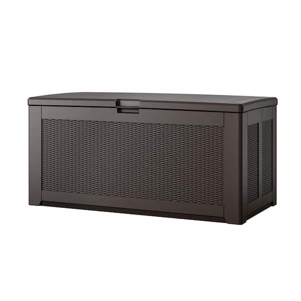 Unbranded 134 Gal. Brown Resin Deck Box