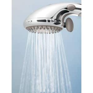 Home Care 4-Spray 4 in. Single Wall Mount Handheld Shower Head in Chrome