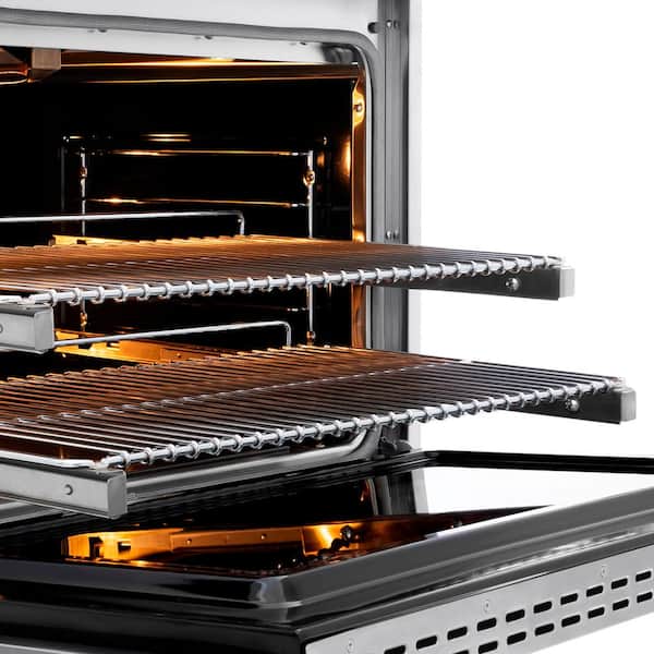 Autograph 36 in. Paramount Gas Range with 6 Burners and Convection Gas Oven in Stainless Steel with Nickel Helix Handle