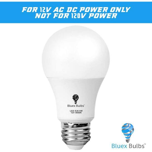 Bluex Bulbs BlueX LED 50-Watt EQ A19 Warm White E26 Light Bulb (6-Pack) at