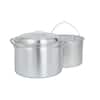 24 qt. Aluminum Stock Pot in Silver with Lid