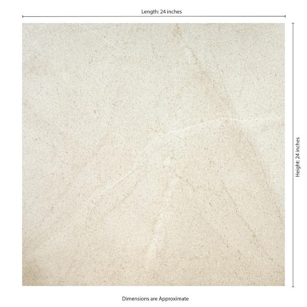 MSI Skye Blonde 24 in. x 24 in. x 0.38 in. Matte Paver Porcelain Stone Look Floor and Wall Tile (16 sq. ft./Case)