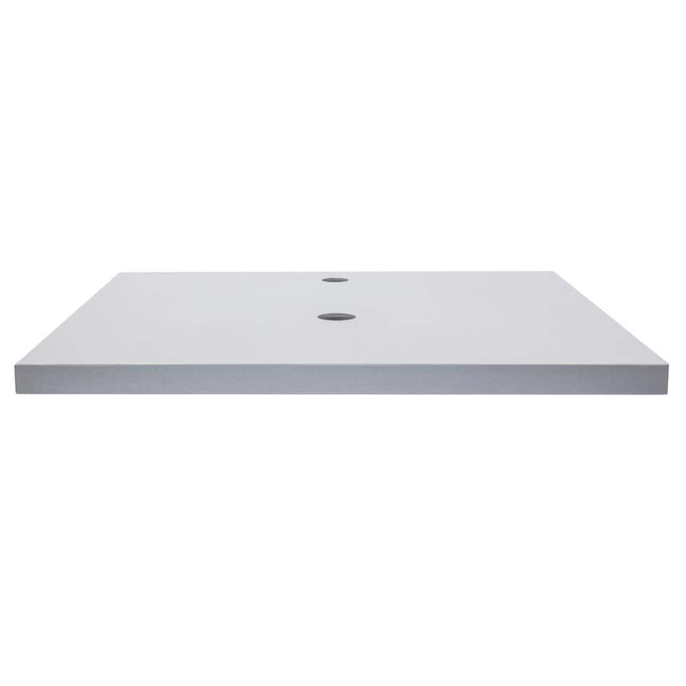 Light Gray Terrazzo Vanity Top with Concrete and Marble, 25 in.