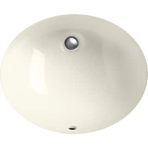 Caxton 16-1/4 in. Oval Vitreous China Undermount Bathroom Sink in Biscuit