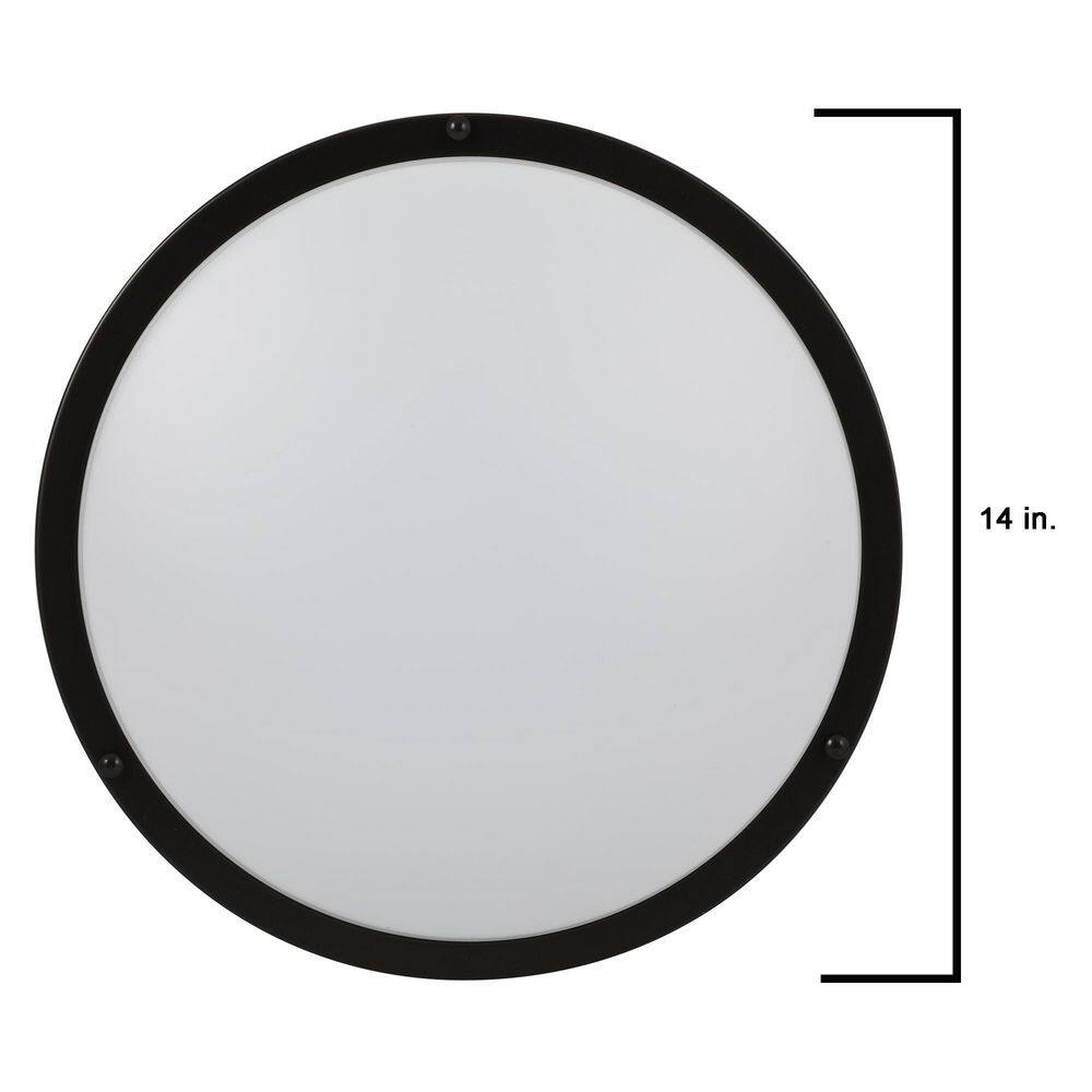 14" Oil Rubbed Bronze LED Drum Flush Mount Ceiling Light