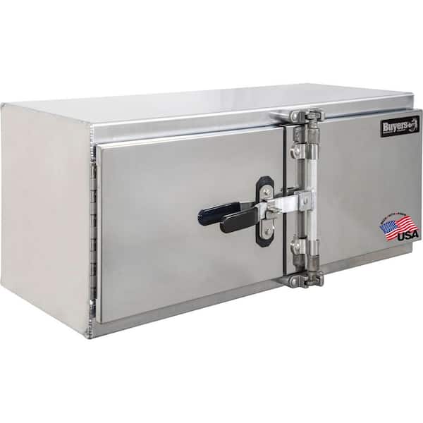 18 in. x 48 in. Smooth Aluminum Underbody Truck Tool Box - Double Barn Door, Cam Lock Hardware