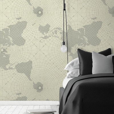 Maritime Maps Peel and Stick Wallpaper (Covers 28.18 sq. ft.)