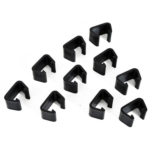 ITOPFOX 10-Piece Black Outdoor Sectional Couch Connectors, Furniture Clips, Chair Clamps for legs with a width of 1.5-1.6 in.