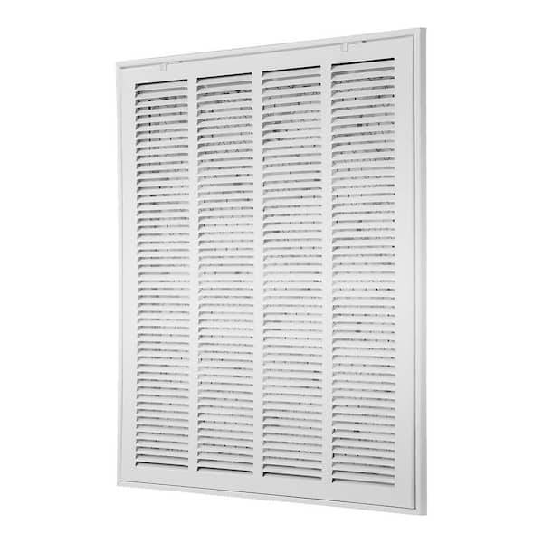 Return Air Filter Grille, Fits 20 W x 25 in. H Duct Opening Size, Filter Included, Return Air Vent Cover for Wall