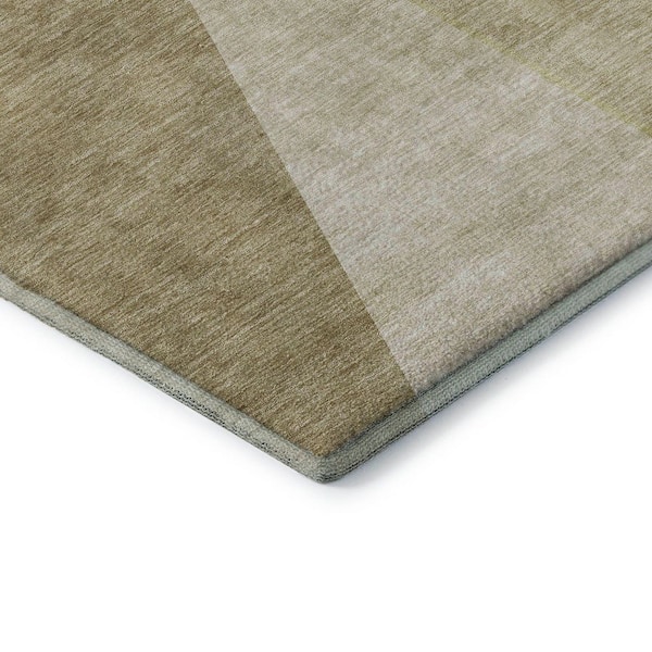 Mayfield Premium Machine Washable Indoor/Outdoor Geometric AMF648 Beige 1 ft. 8 in. x 2 ft. 6 in. Area Rug