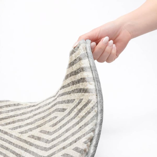 Dream Shag Premium Machine Washable Abstract ADS550 Gray 10 ft. x 14 ft. Area Rug