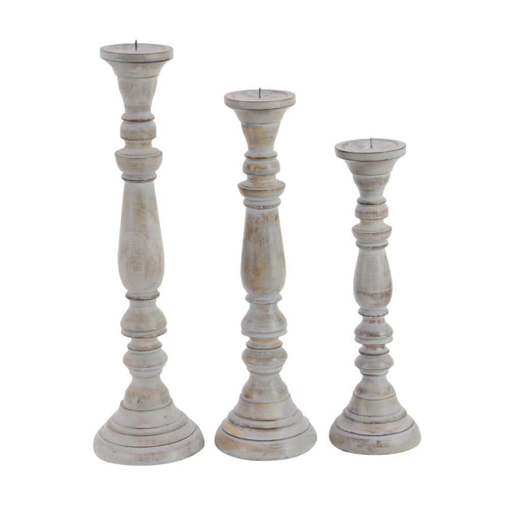Rustic Elegance Tall Wooden Candle Lantern, 23" Antique Finish