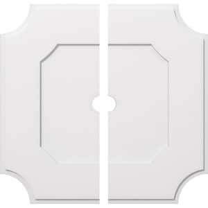 1 in. P X 22-3/4 in. C X 38 in. OD X 3 in. ID Locke Architectural Grade PVC Contemporary Ceiling Medallion, Two Piece