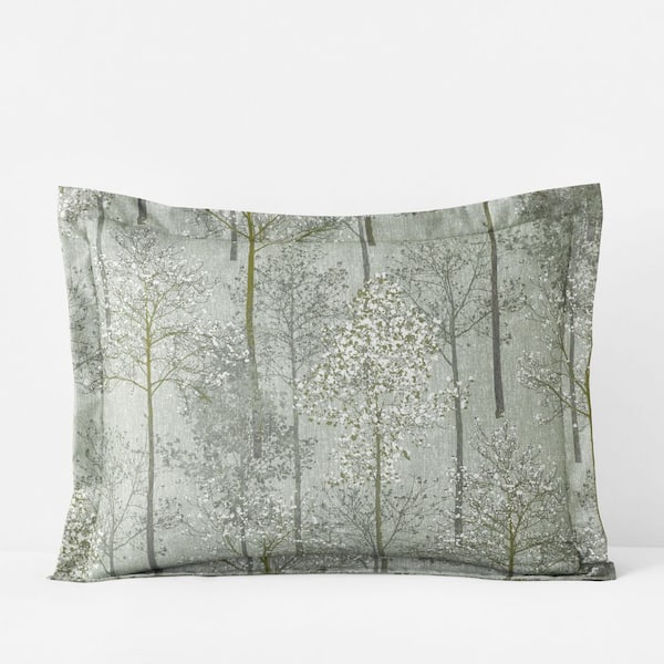 Legends Hotel Enchanted Trees Wrinkle-Free Green Sateen Standard Sham