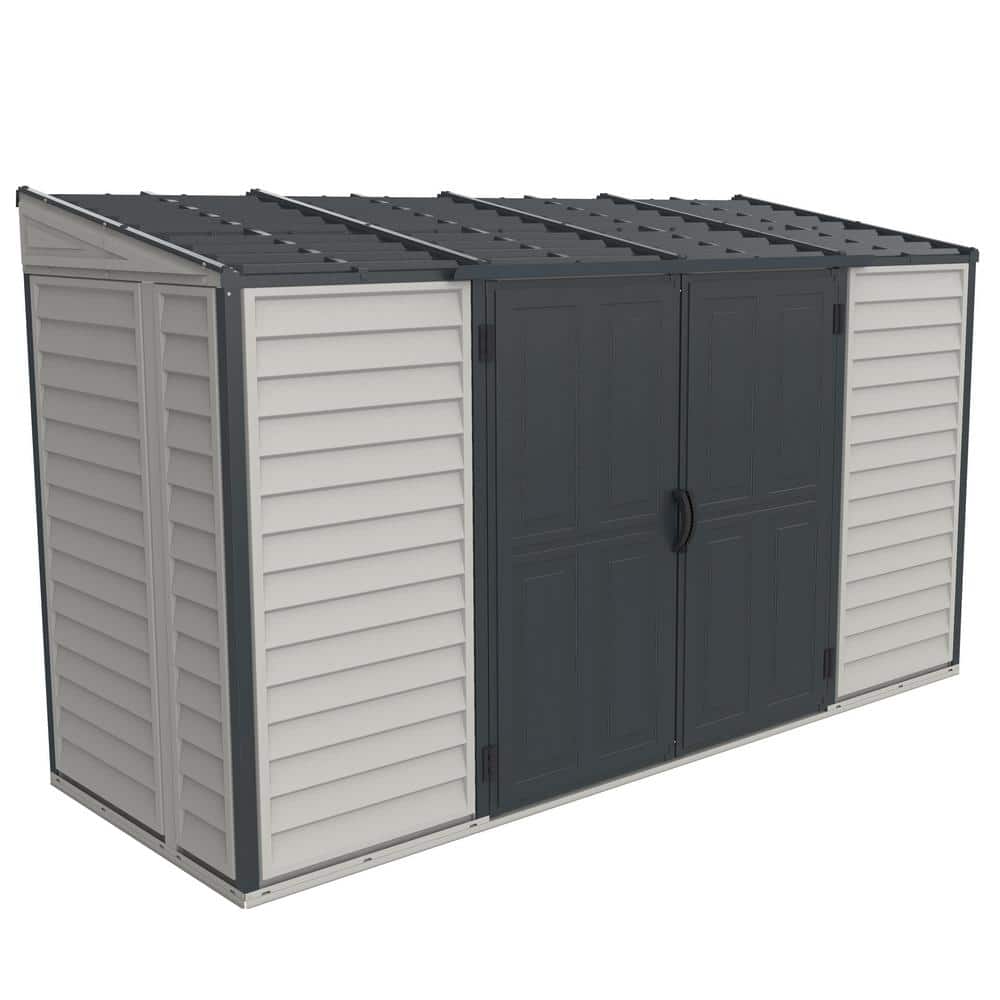 Sidemate Pro 10 ft. x 4 ft. Plastic Vinyl Lean To Shed with Foundation 42.2