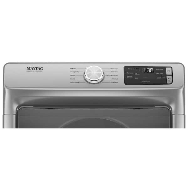 7.3 cu. ft. 240-Volt Metallic Slate Stackable Electric Vented Dryer with Steam, ENERGY STAR