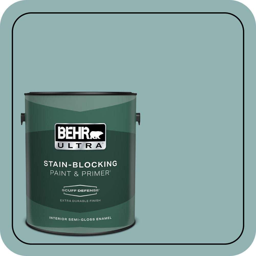 1 gal. #BIC-24 Artful Aqua Extra Durable Semi-Gloss Enamel Interior Paint & Primer price history on PriceWatchPro
