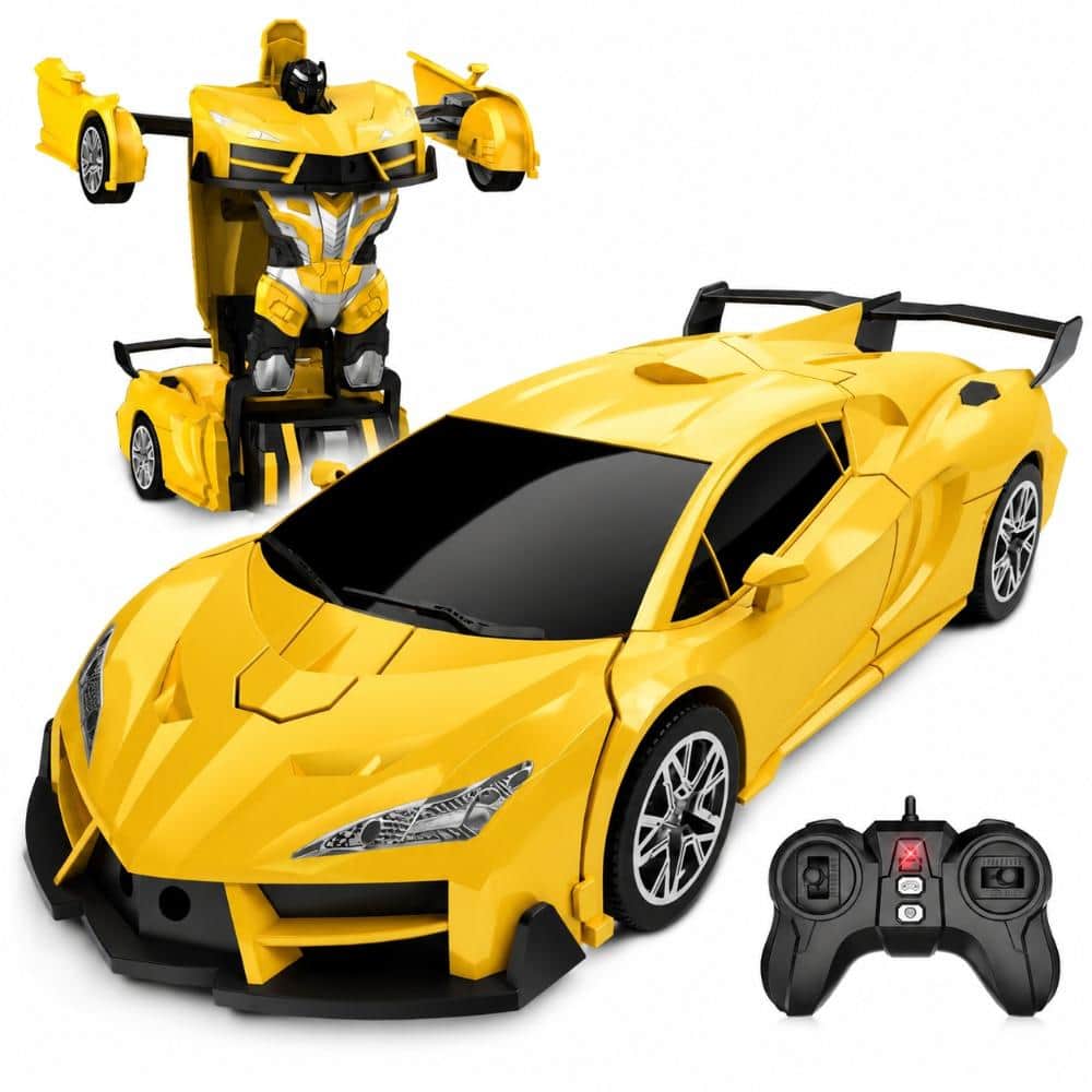 1:16 Scale Transform RC Car to Robot 2.4GHz with 360-Degree Spin and Flashing Headlights for Ages 3-8 price history on PriceWatchPro
