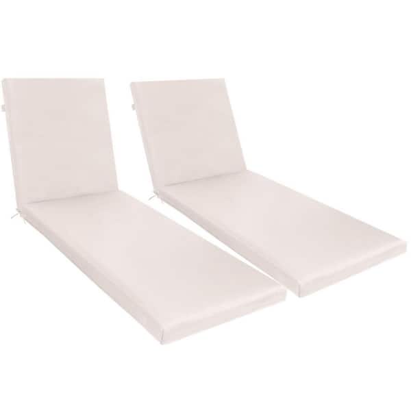 2-Piece Cushion Guard Outdoor Lounge Chair Replacement Cushion in Natural Sand​