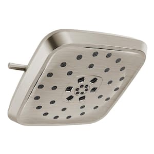 4-Spray Patterns 1.75 GPM 7.69 in. Wall Mount Fixed Shower Head with H2Okinetic in Lumicoat Stainless