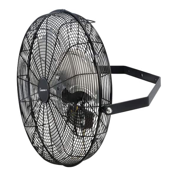 VISIONAIR 18 in. Heavy-Duty High Velocity Wall Mount Fan, Black