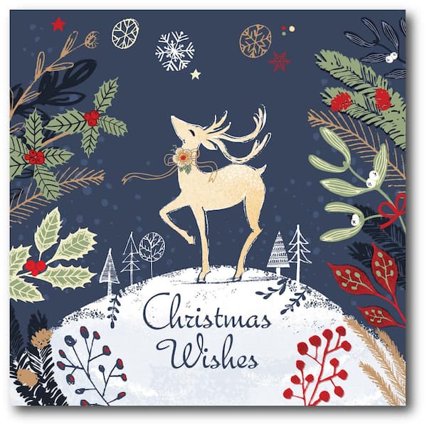 Courtside Market Christmas Wishes Gallery-Wrapped Canvas Wall Art 16 in. x 16 in.