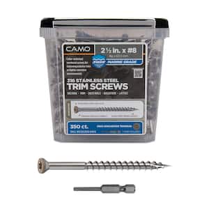 2-1/2 in. #8 316 Stainless Steel Winchester Premium Star Drive Trim Screws (350-Count)