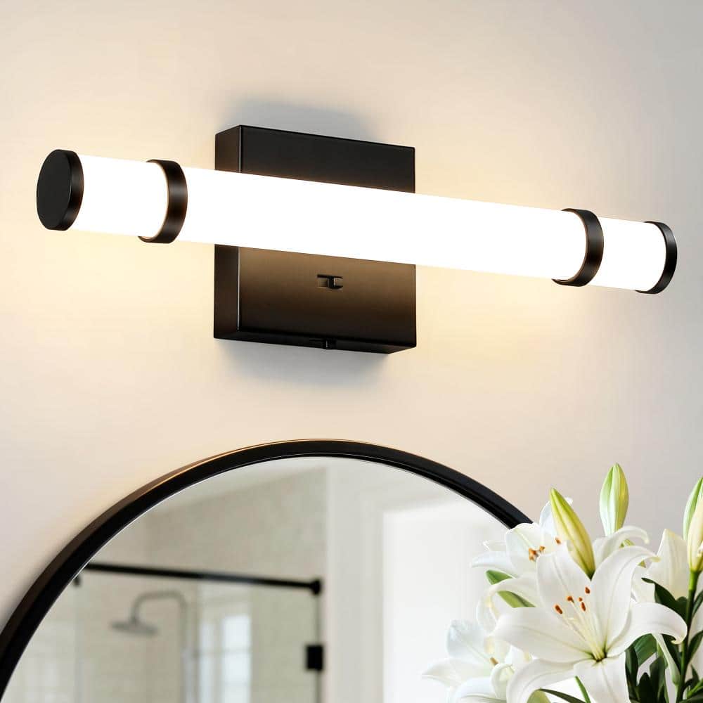 16 In. 1-Light Modern Black Dimmable LED Bathroom Vanity Light, 5CCT Selectable (2800K-6000K) price history on PriceWatchPro