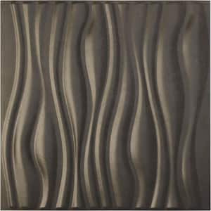 19 5/8 in. x 19 5/8 in. Leandros EnduraWall Decorative 3D Wall Panel, Weathered Steel (12-Pack for 32.04 Sq. Ft.)