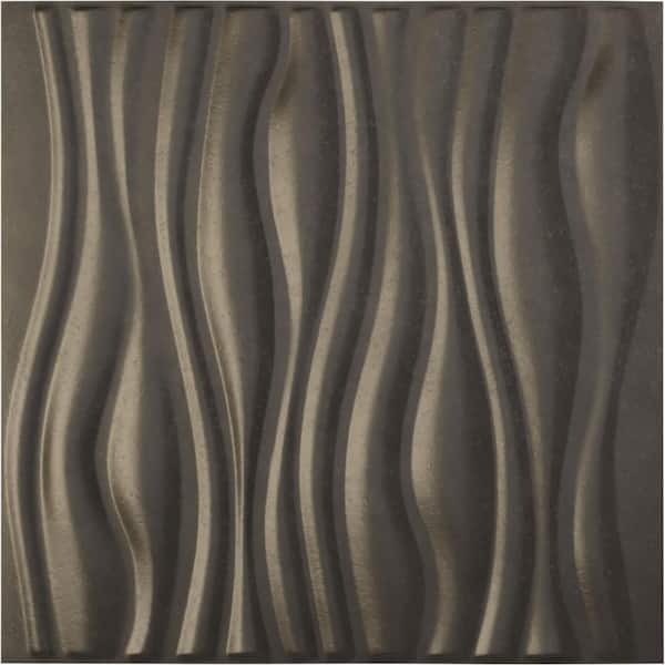 Ekena Millwork 19 5/8 in. x 19 5/8 in. Leandros EnduraWall Decorative 3D Wall Panel, Weathered Steel (12-Pack for 32.04 Sq. Ft.)