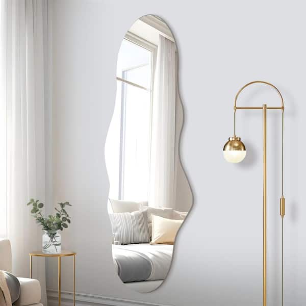 Lirago Irregular 20 in. W x 59 in. H Frameless Wall Mirror