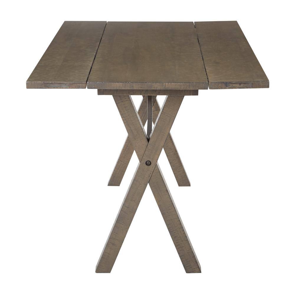 Farmhouse Reclaimed Wood Extendable Dining Table in Washed Grey
