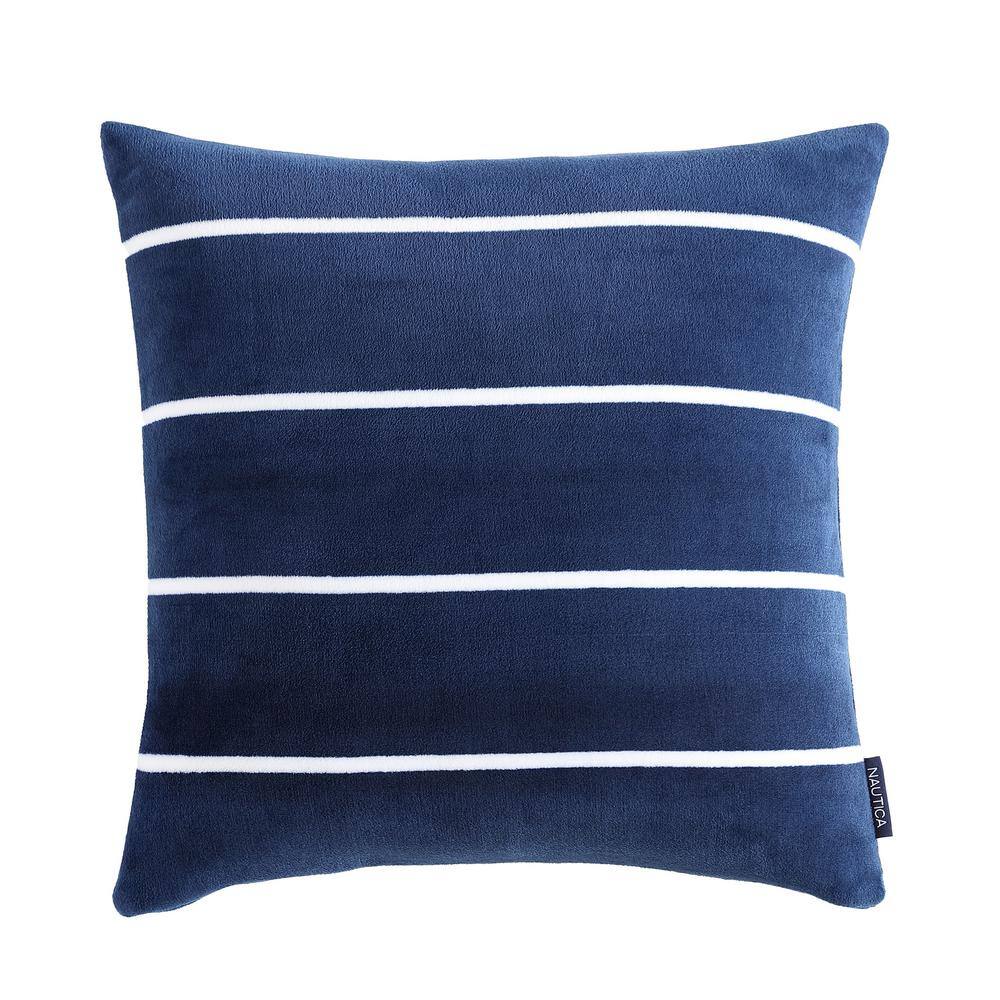 Nautica Weston Navy Blue Plush Fleece European Sham USHSGY1218205 - The  Home Depot