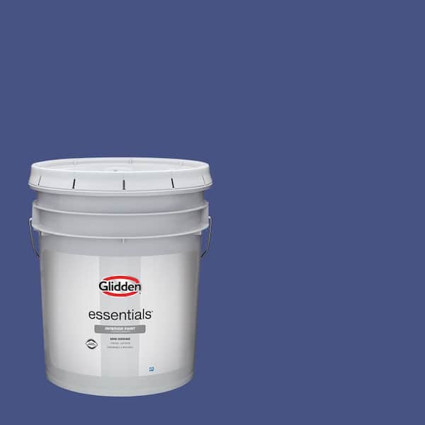 Glidden Essentials 5 gal. PPG1167-7 Blue Jewel Semi-Gloss Exterior Paint