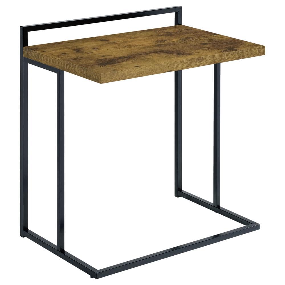 Dani 23.5'' Antique Nutmeg & Black Modern Snack Table